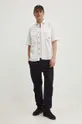 Βαμβακερό πουκάμισο C.P. Company Cotton Rip-Stop λευκό