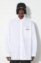 Odzież 032C koszula bawełniana 'Psychic' Wide Shoulder Shirt SS24.W.0022 biały