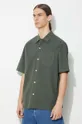 зелен Риза Norse Projects Carsten Cotton Tencel
