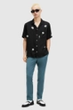 czarny AllSaints koszula DAISICAL SS SHIRT