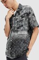 Bavlněná košile AllSaints TIJUANA SS SHIRT MS558Z černá SS24