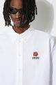 Kenzo camicia in cotone Boke Flower Crest Casual Shirt FD55CH4109LO.01 bianco
