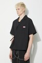 Kenzo camasa din bumbac Kimono Hawaiian Shirt negru FD65CH1169LB.99