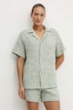 Хлопковая рубашка OAS 7013 зелёный SS25