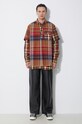 Хлопковая рубашка Engineered Garments Popover BD OR013.ES060 красный SS24