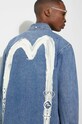 Evisu camasa jeans Brush Daicock Printed 2ESHTM4DL1015 albastru