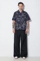 Neil Barrett camasa din bumbac Boxy Bold Flowers Print Short Sleeve Shirt MY60214A.Y059.763N gri SS24