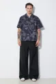 Neil Barrett camicia in cotone Boxy Bold Flowers Print Short Sleeve Shirt grigio