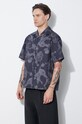 Neil Barrett camasa din bumbac Boxy Bold Flowers Print Short Sleeve Shirt gri MY60214A.Y059.763N