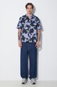 Бавовняна сорочка Neil Barrett Boxy Bold Flowers Print Short Sleeve Shirt MY60214A.Y059.765N блакитний SS24