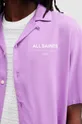 Рубашка AllSaints ACCESS SS SHIRT фиолетовой