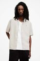 Košulja AllSaints AUDLEY SS SHIRT bez uzorka bež M016SA
