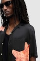 Πουκάμισο AllSaints ROZE SS SHIRT M033SA μαύρο SS24