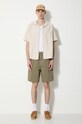 Хлопковая рубашка Corridor Rainbow Weave Camp SS0086 бежевый SS24