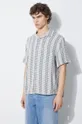 Corridor camicia in cotone Riverside Camp grigio SS0173