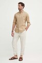 Бавовняна сорочка Polo Ralph Lauren 710889739 бежевий SS24