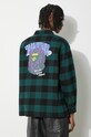 Βαμβακερό πουκάμισο A Bathing Ape Block Check Shirt κανονικό πράσινο 1J80131003