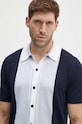 Sisley koszula bawełniana granatowy 1094T500E