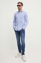 Bavlnená košeľa Polo Ralph Lauren 710909659 modrá SS24