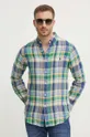 viacfarebná Ľanová košeľa Polo Ralph Lauren Pánsky