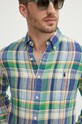 Ľanová košeľa Polo Ralph Lauren 710938497 viacfarebná