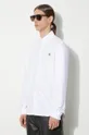 λευκό Βαμβακερό πουκάμισο Maison Kitsuné Mini Fox Head Classic Bd Shirt