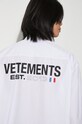 VETEMENTS koszula bawełniana Established Logo Shirt UE64SH220W biały