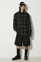VETEMENTS shirt jacket Flannel Shirt UE64SH260BG black SS24