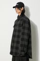Яке тип риза VETEMENTS Flannel Shirt черен UE64SH260BG