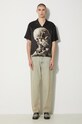 Риза STAMPD Skeleton Camp Collar Buttondown SLA.M3142BD.SKL черен SS24