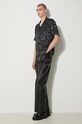 STAMPD camicia Letter Camp Collar Buttondown SLA.M3427BD.BLL nero SS24