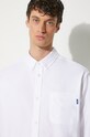 Awake NY camasa din bumbac Embroidered Oxford Shirt alb SP24.TP001