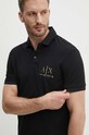 Armani Exchange pamut póló fekete 3DZFSB.ZJM5Z