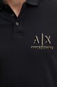 Armani Exchange pamut póló 3DZFSB.ZJM5Z fekete