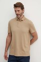 Бавовняне поло Armani Exchange 3DZFAB.ZJXUZ бежевий SS24