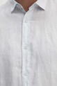 Armani Exchange camicia di lino 8NZC50.ZNCFZ blu