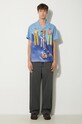 Βαμβακερό πουκάμισο Filling Pieces Resort Shirt 98733980631 μπλε SS24