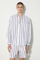 MKI MIYUKI ZOKU cotton shirt Striped Dress Shirt classic white STRIPED.DRESS.SHIRT