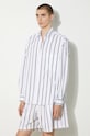 MKI MIYUKI ZOKU cotton shirt Striped Dress Shirt white STRIPED.DRESS.SHIRT