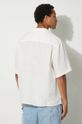 Сорочка з льону Pangaia DNA Linen Camp Collar Shirt білий 10002046