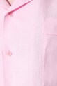 Lněná košile Pangaia DNA Linen Camp Collar Shirt 10002046