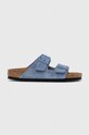 Birkenstock ciabatte in pelle scamosciata bambino/a Arizona Kids VL Planet friendly blu 1026915.36.39