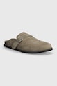 GARMENT PROJECT papuci din piele Blake Clog piele întoarsă gri GPWF2538.260