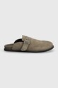 Замшеві шльопанці GARMENT PROJECT Blake Clog GPWF2538.260 сірий SS24