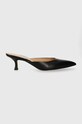 Coach klapki skórzane Renn 5-8 cm czarny CN168.BLK