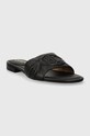 Lauren Ralph Lauren klapki skórzane Alegra III 802929591001.001 czarny SS24