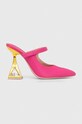 Шкіряні шльопанці Kat Maconie Hailey шпилька рожевий HAILEY.FUSCHIA