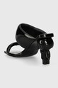 Încălțăminte Karl Lagerfeld slapi de piele IKON HEEL KL39005A.00X negru