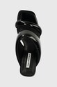 Karl Lagerfeld klapki skórzane IKON HEEL czarny KL39005A.00X