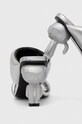Obutev Usnjeni natikači Karl Lagerfeld IKON HEEL KL39005A.0SL srebrna